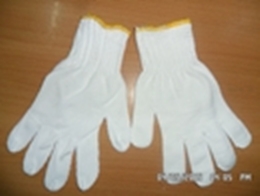 Găng tay poly trắng 40 gram 10 kim cổ dài